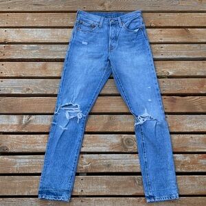 Levi’s 501 ripped jeans